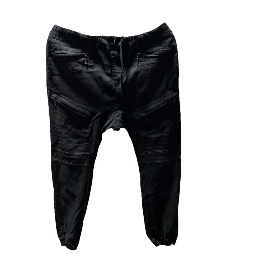 Akademiks Men's Pull-On Cargo Pants Y2K Street Wear Black Size L Some Damage